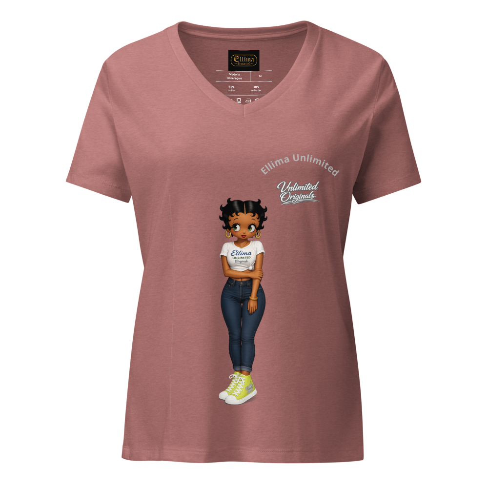 Women's Relaxed V-Neck T-Shirt | Bella Canvas 6405CVC