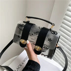 New Women Shoulder Bag PVC Transparent Graffiti Messenger Female Bag Small Designer Handbag Purse Crossbody Bags For Women