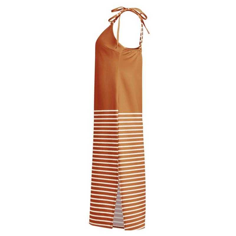 Cappuccino All-Over Print Slip Dress