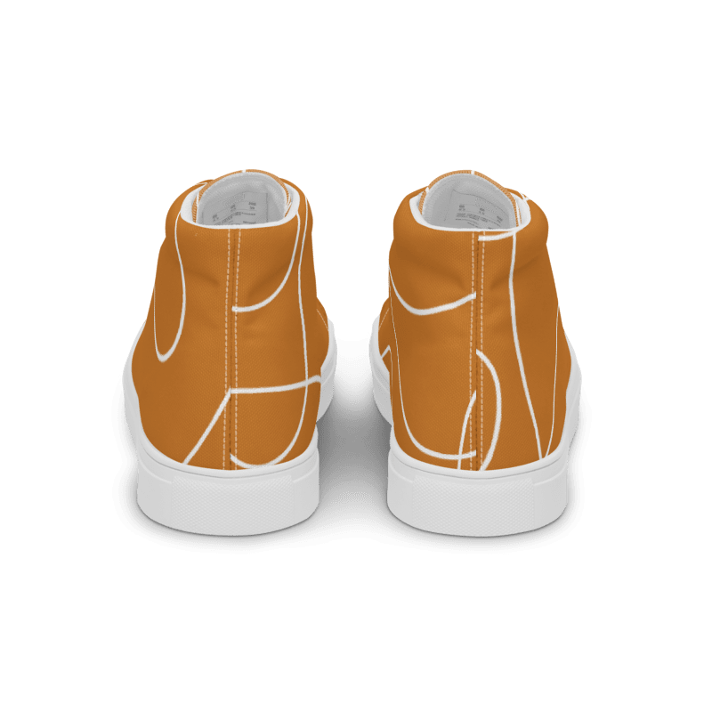 Cappuccino Swirl Women's High Top Canvas Shoes
