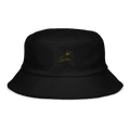 Unstructured Terry Cloth Bucket Hat with Logo