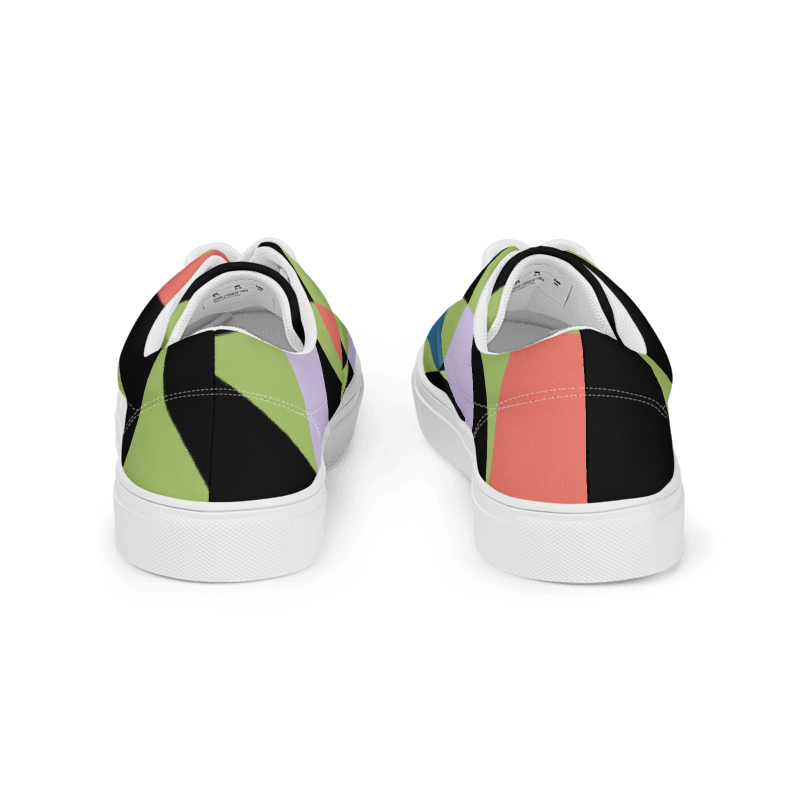 Geometric Women's Lace-Up Canvas Shoes