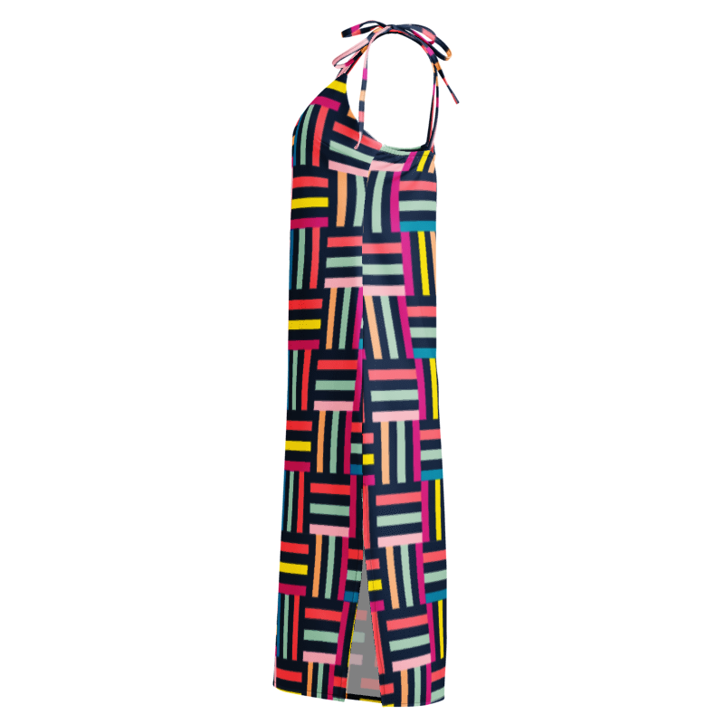 All-Over Print Slip Dress