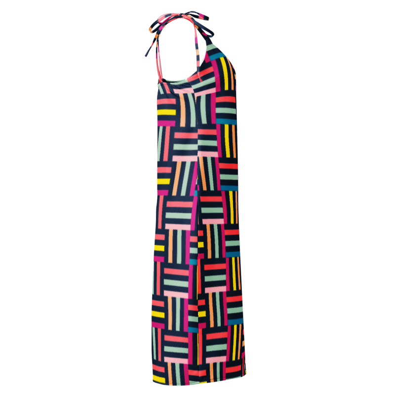 All-Over Print Slip Dress