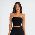 4014 - Women's Contrast Square Athletic Tank