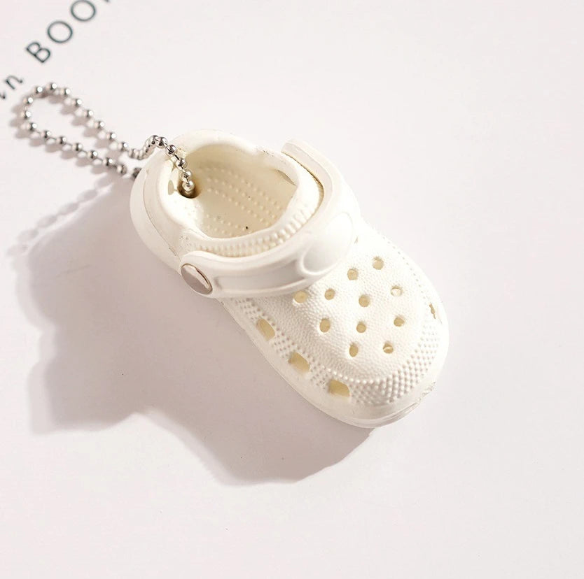 Mini EVA Hole Shoes Keychain Pendants Colorful Croc Shoe Charms for DIY Car Key Bag School Bag Backpack