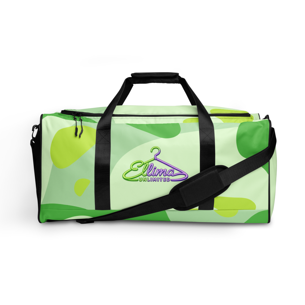 Ellima Unlimited Green Multi All-Over Print Duffle Bag