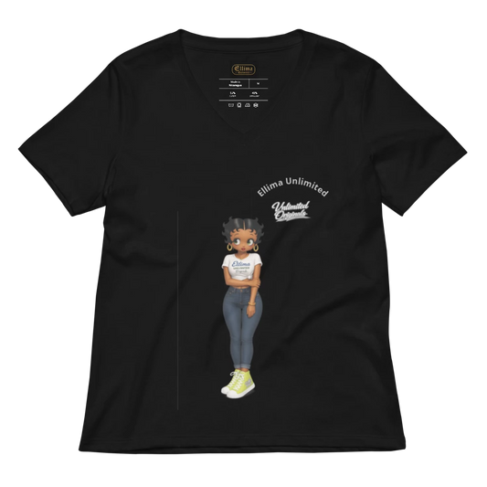 Ellima Unlimited Women's Relaxed V-Neck T-Shirt | Bella Canvas 6405CVC