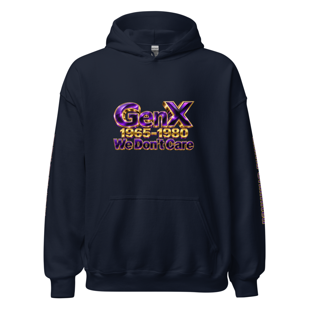 Ellima Unlimited GenX Purple Logo Unisex Heavy Blend Hoodie | Gildan 18500
