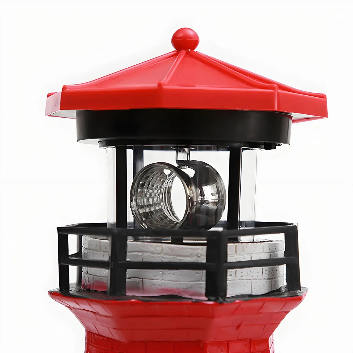 Solar Lighthouse 360 Degree Rotating Light, Waterproof LED Solar Lights, Courtyard Fence, Garden, Statue Lights, Lawn Decoration