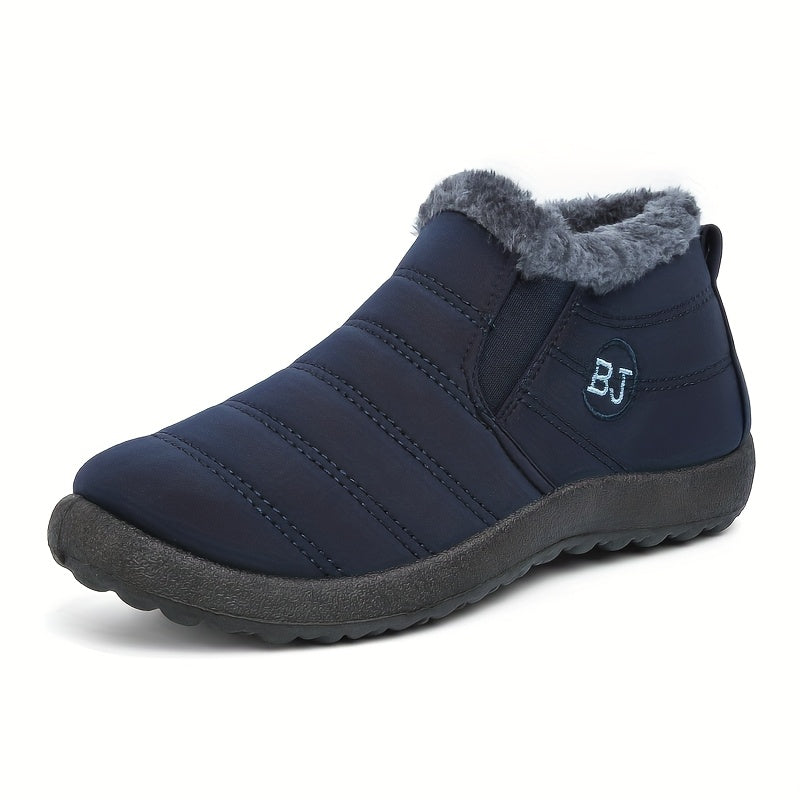[High Quality Winter Boots] High Quality Women's Winter Boots - Slip-On Ankle Snow Boots with Fleece
