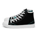 Men's Black/Aqua High Top Canvas Shoes