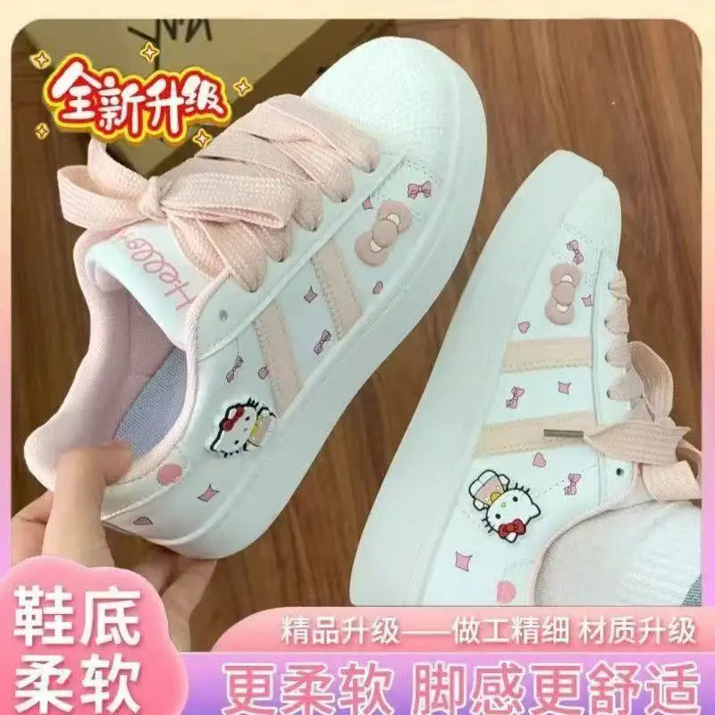Sanrio Pink Sling Shoes Hello Kitty New Style Casual Shoes Fashion Girls Sports Shoes Student Versatile Breathable Sling Shoes