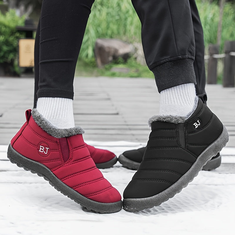 [High Quality Winter Boots] High Quality Women's Winter Boots - Slip-On Ankle Snow Boots with Fleece