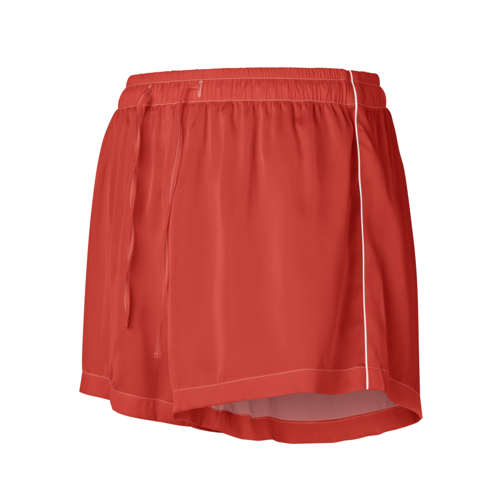 Crimson All-Over Print Women's Pajama Shorts
