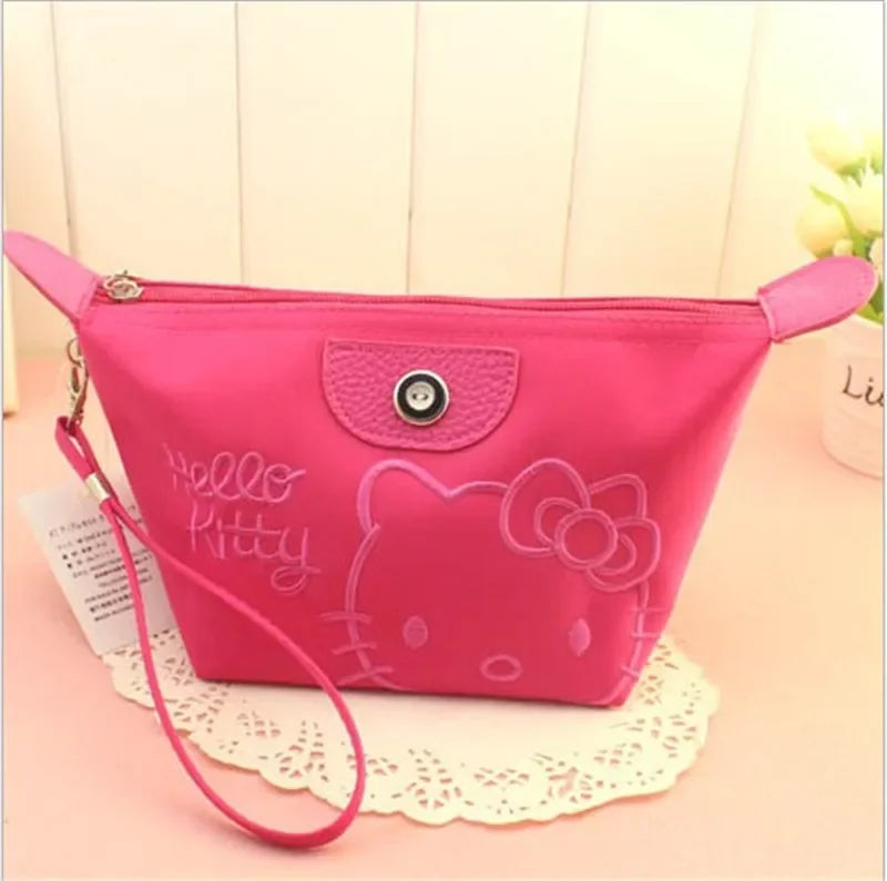 Makeup Bag Pen Bag Girl Storage Bag Cartoon Kawaii Large Capacity Waterproof PU Handbag Gift