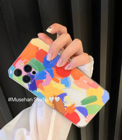 Apple-Compatible Simple Oil Painting Graffiti Case