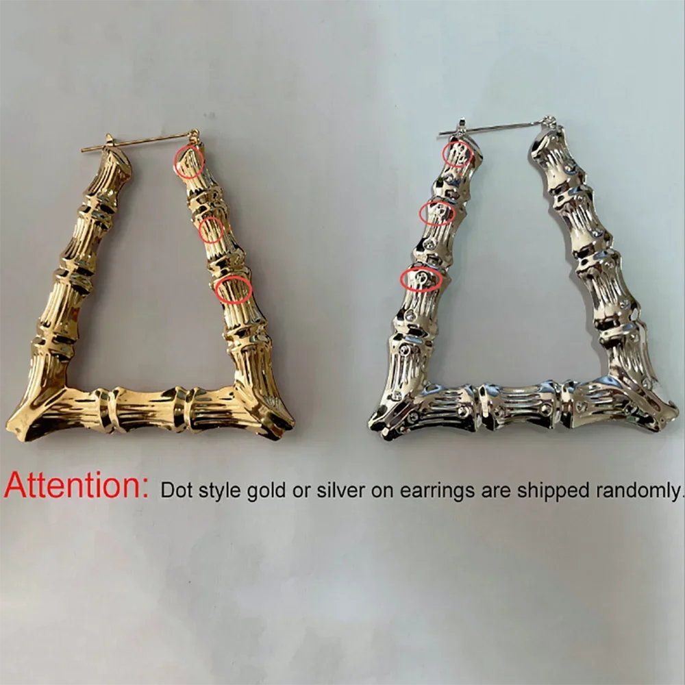 SOHOT Punk Style Bamboo Hoop Earrings Charm Gold Silver Color Letter Sexy Sign Basketball Wives Major Jewelry For Summer Party