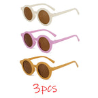 Children's sunglasses, inset style  round frame, 1-7 year old baby sunglasses, sun shading, sun protection