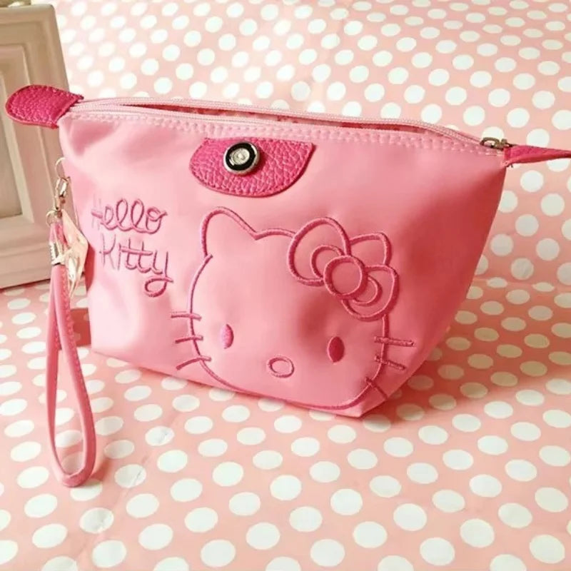 Makeup Bag Pen Bag Girl Storage Bag Cartoon Kawaii Large Capacity Waterproof PU Handbag Gift