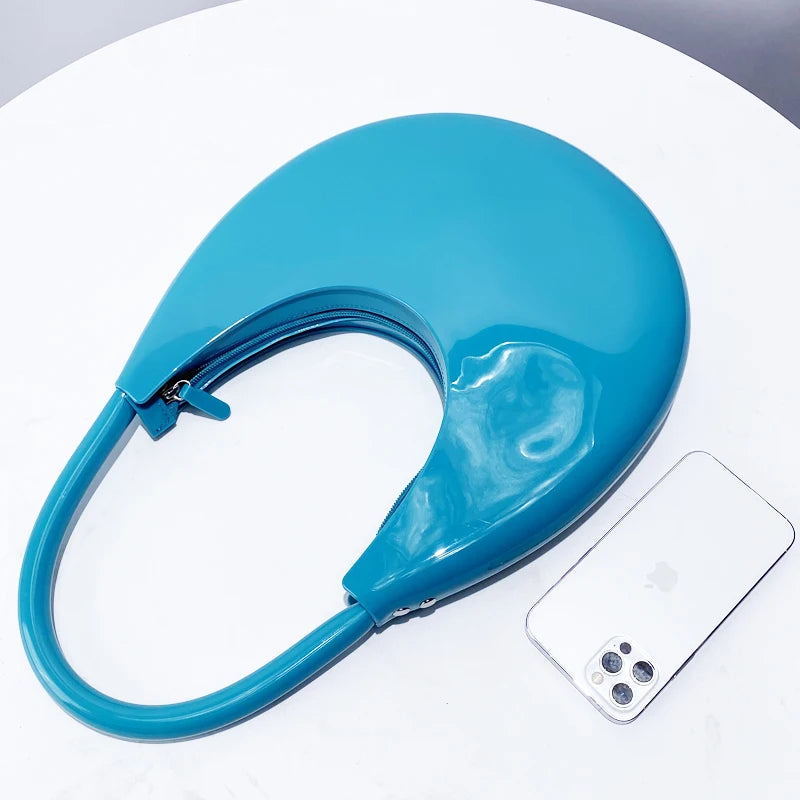 Fashion Silica Gel Jelly Crescent Bags For Women Luxury Designer Handbags Purses 2024 New In Top Handle Small Underarm Shoulder