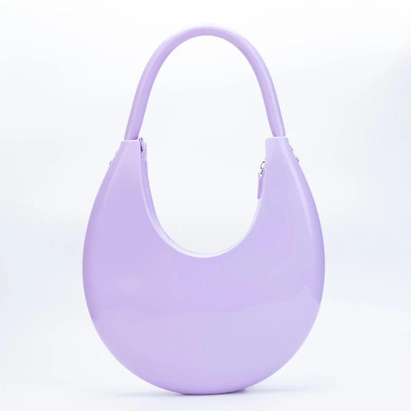 Fashion Silica Gel Jelly Crescent Bags For Women Luxury Designer Handbags Purses 2024 New In Top Handle Small Underarm Shoulder