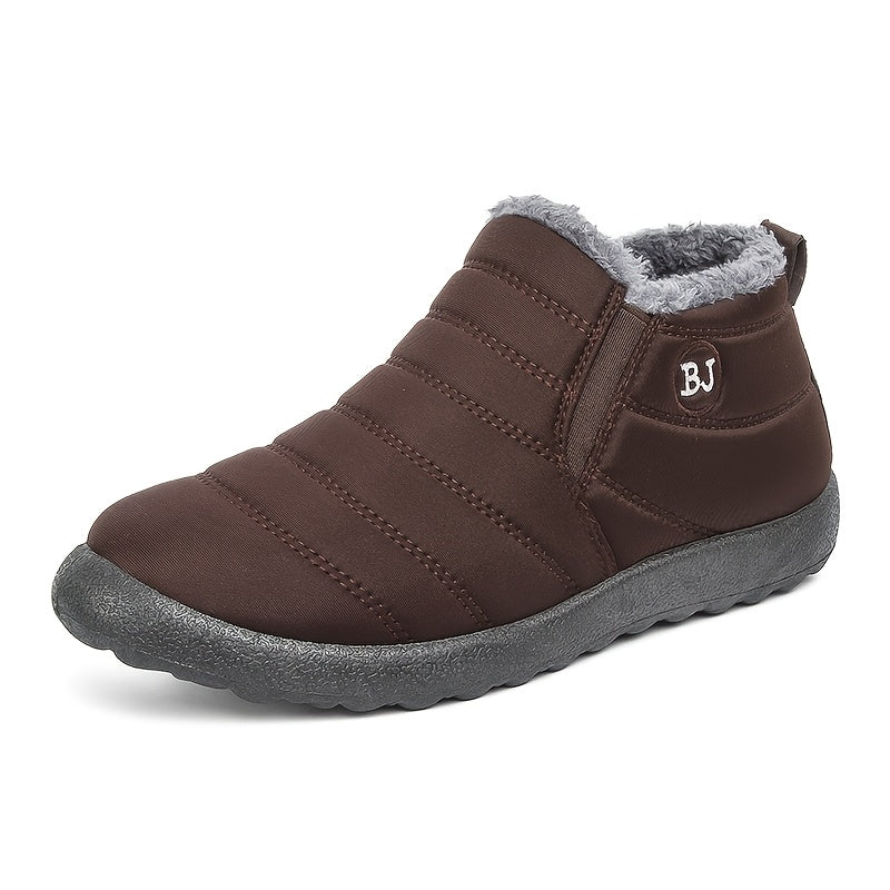 [High Quality Winter Boots] High Quality Women's Winter Boots - Slip-On Ankle Snow Boots with Fleece