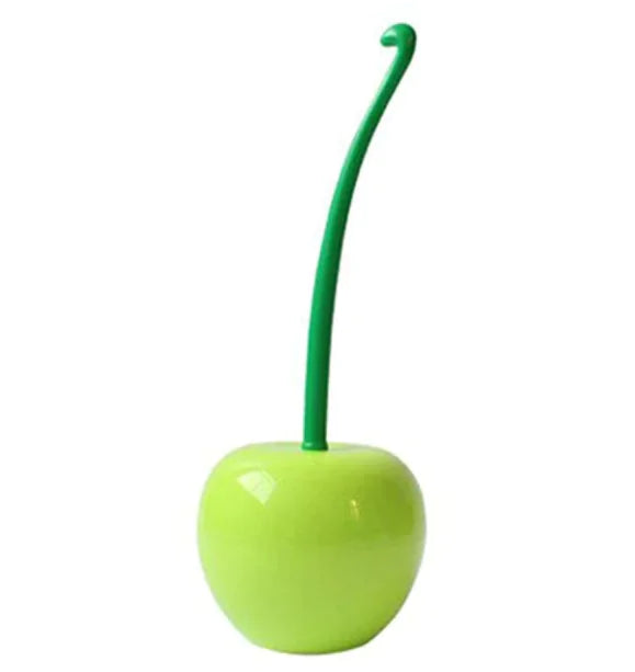 Cherry Toilet Brush Set - Plastic Cleaning Tool (One Set)