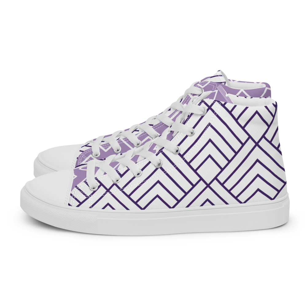 Lavender Women's High Top Canvas Shoes