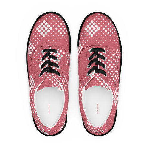 Blush Pink Women's Lace-Up Canvas Shoes