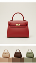 Vermillion Leather Statement Handbag