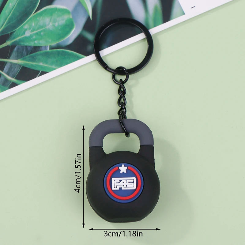 3D Kettlebell Keychain Fitness Enthusiasts PVC Sports keychain Car Keychain Creative Accessories