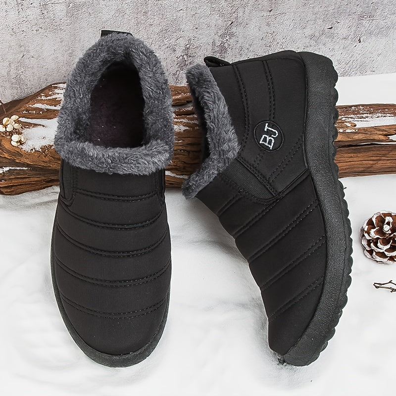 [High Quality Winter Boots] High Quality Women's Winter Boots - Slip-On Ankle Snow Boots with Fleece