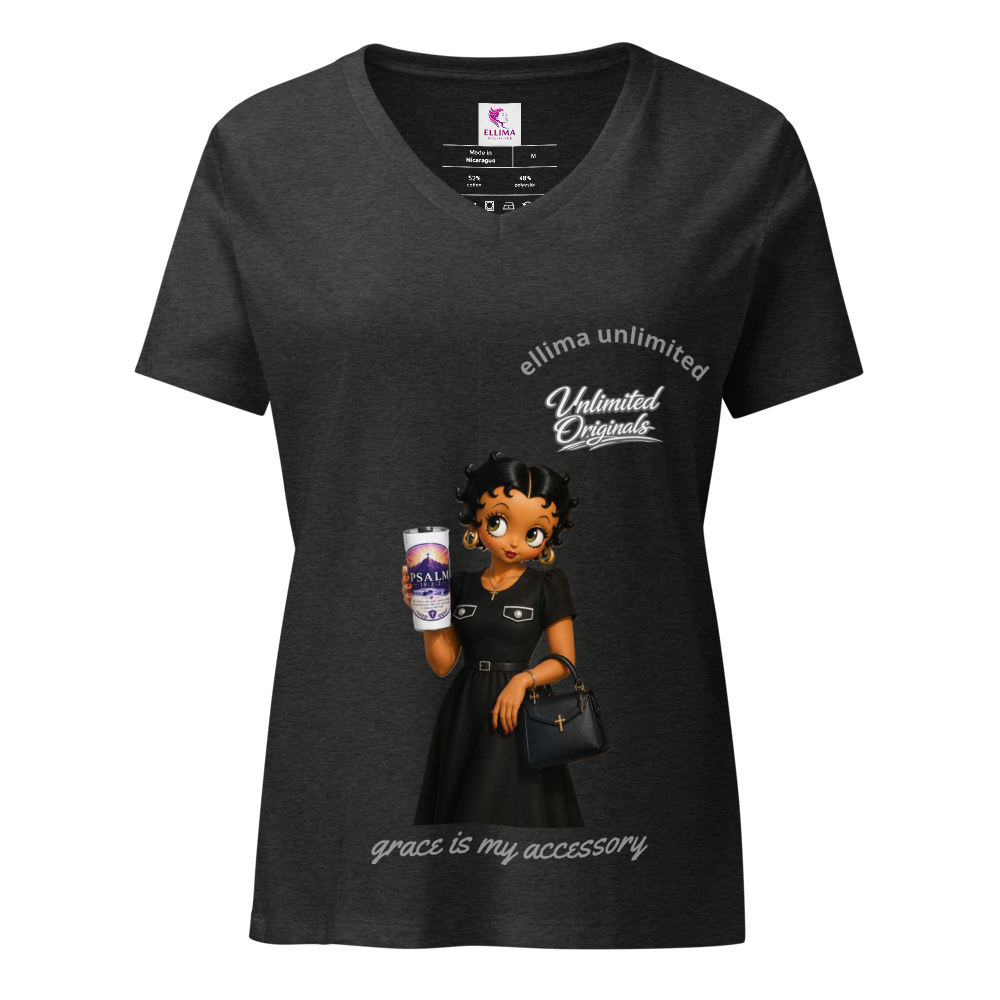 Women's Relaxed V-Neck T-Shirt | Bella Canvas 6405CVC