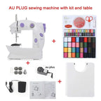 Household Electric Sewing Machine Beginner Dual Speed Portable Flat Bed Light Travel Craftsman DIY Mini Portable Foot Pedal