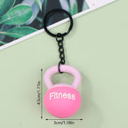 3D Kettlebell Keychain Fitness Enthusiasts PVC Sports keychain Car Keychain Creative Accessories