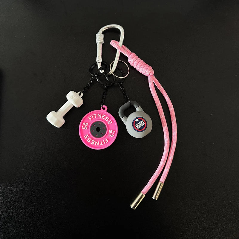 3D Kettlebell Keychain Fitness Enthusiasts PVC Sports keychain Car Keychain Creative Accessories