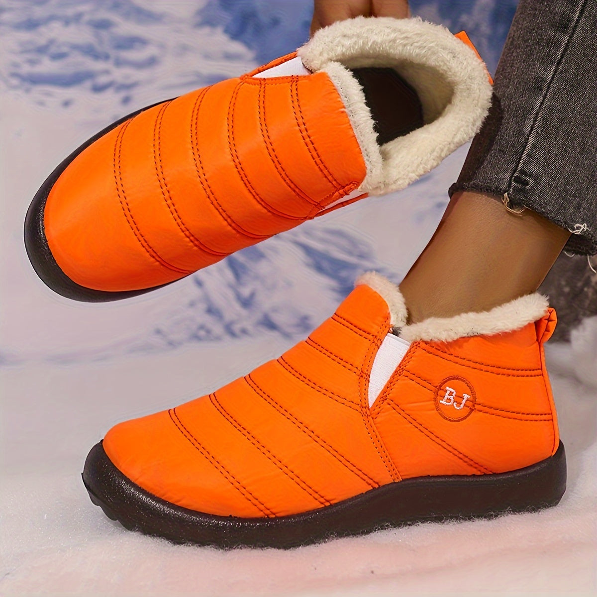 [High Quality Winter Boots] High Quality Women's Winter Boots - Slip-On Ankle Snow Boots with Fleece