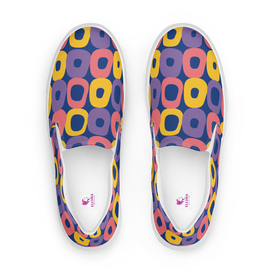 Multi Circle Women's Slip-On Canvas Shoes