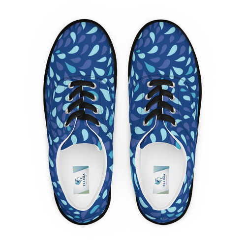 Blue Multi Women's Lace-Up Canvas Shoes
