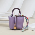 Mini Bag Pendant Car Interior Rearview Mirror Decoration High-End Leather Headphone Bag Coin Purse Multifunctional Keychain