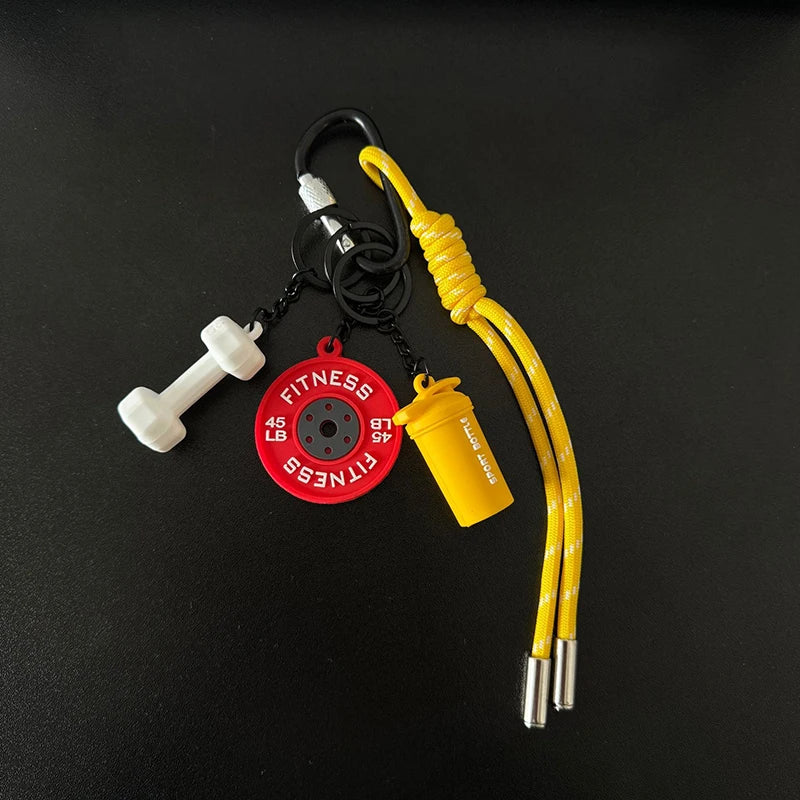 3D Kettlebell Keychain Fitness Enthusiasts PVC Sports keychain Car Keychain Creative Accessories