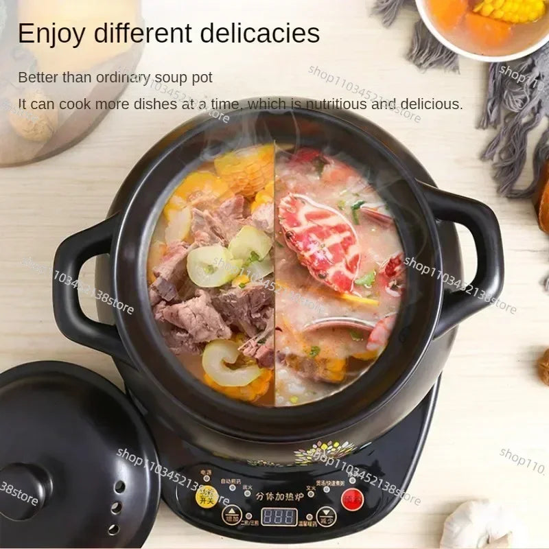 Electric Slow Cooker Automatic Saucepan Casserole Stew Pot Home Plug-in Cuisine Intelligente Ceramic Crock Pot Electric Cocina