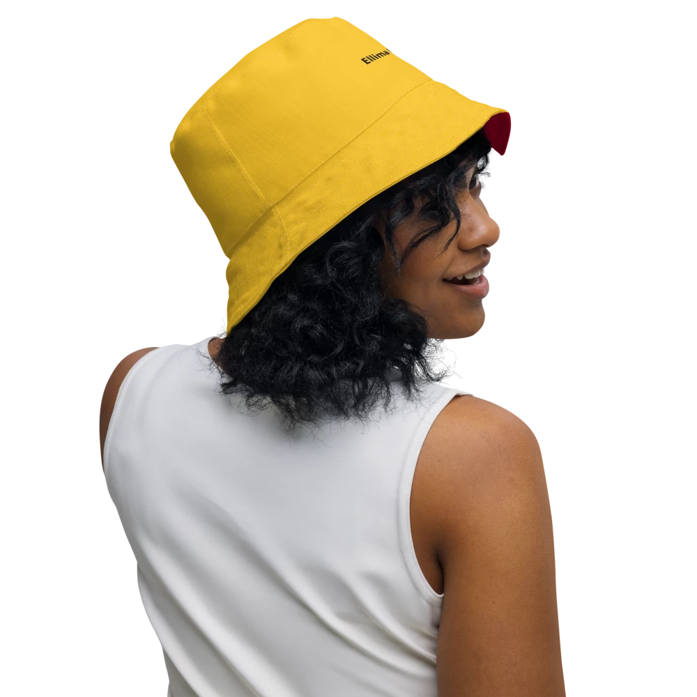 Red and Yellow All-Over Print Reversible Bucket Hat