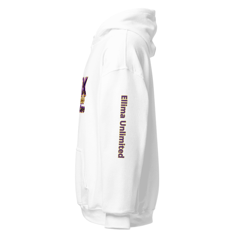 Ellima Unlimited GenX Purple Logo Unisex Heavy Blend Hoodie | Gildan 18500