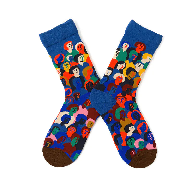 Creative Graffiti High Socks for Ladies