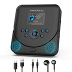 CD Player PortableMONODEAL Bluetooth CD Player with Speakers and FM TransmitterSupport TF CardRechargeable CD Player for Car/Home with 2.0“ TFT Screen