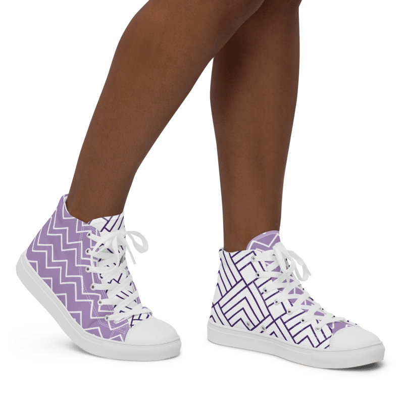 Lavender Women's High Top Canvas Shoes