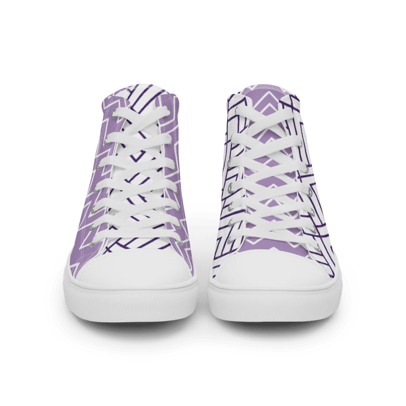Lavender Women's High Top Canvas Shoes