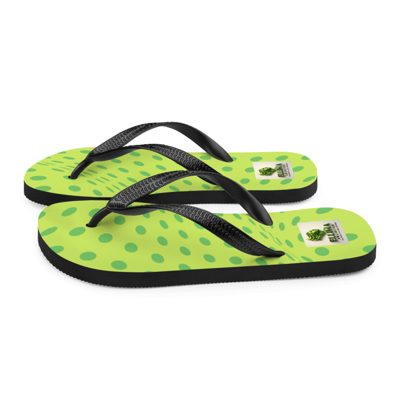 Lime Green Sublimation Flip Flops
